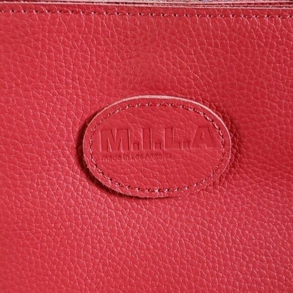 NWT M.I.L.A. Made in Los Angeles Red Leather Purse Crossbody Bag - Picture 4 of 9